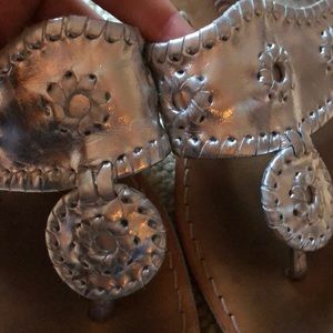 Jack Rogers silver sandals